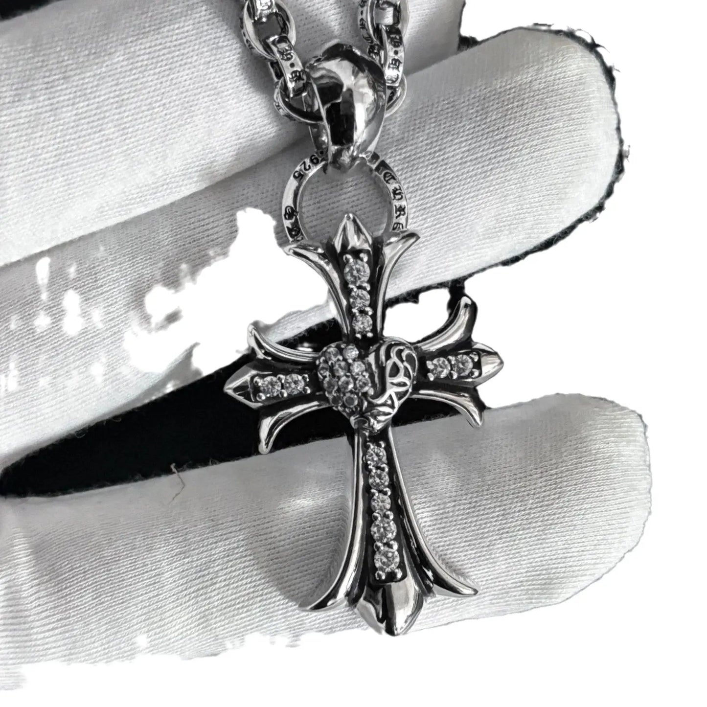 cross love letter chain necklace - Blade & Thread