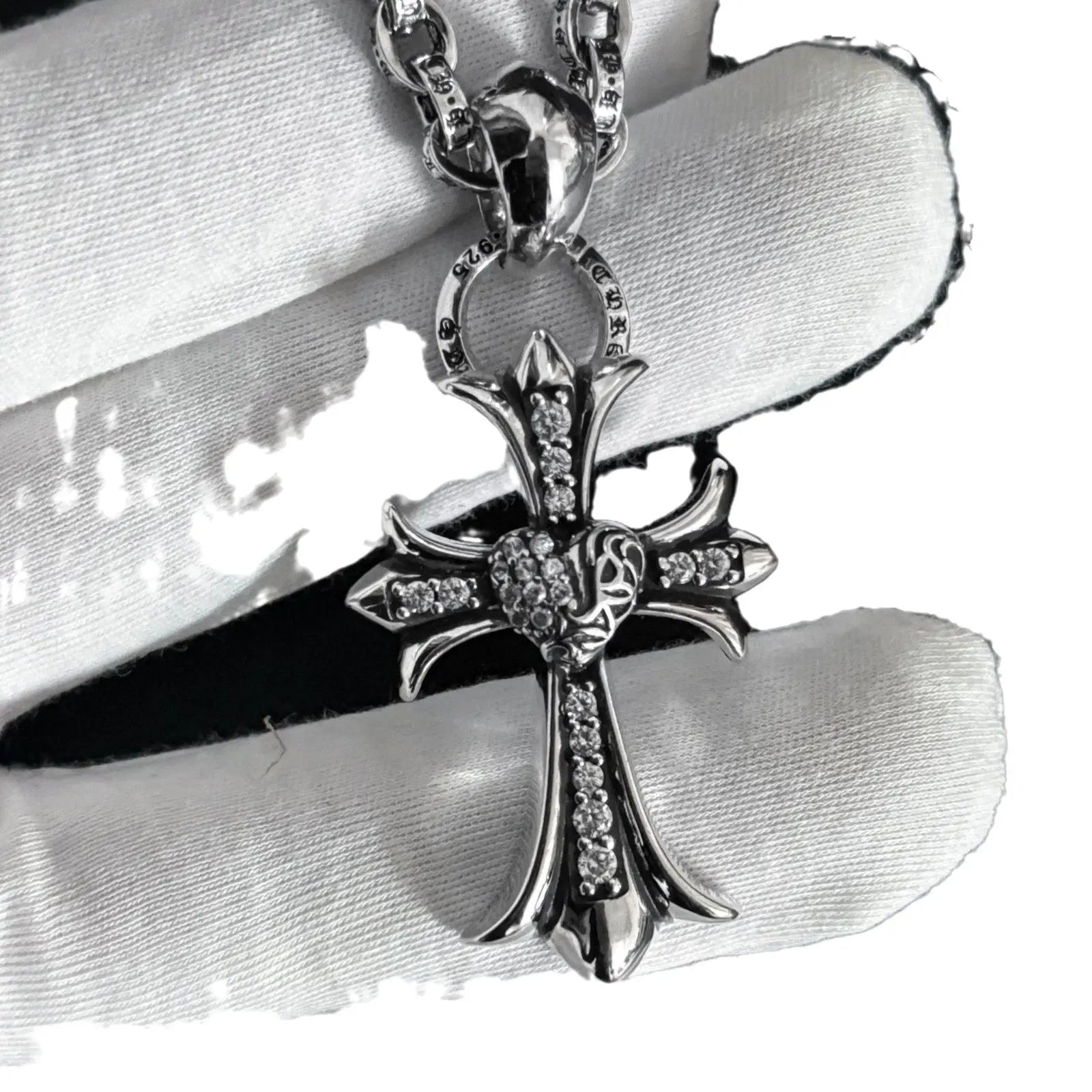 cross love letter chain necklace - Blade & Thread