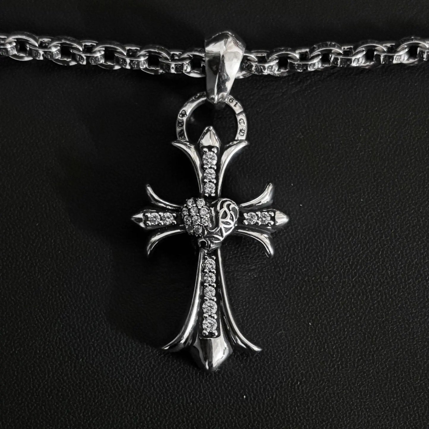 cross love letter chain necklace - Blade & Thread