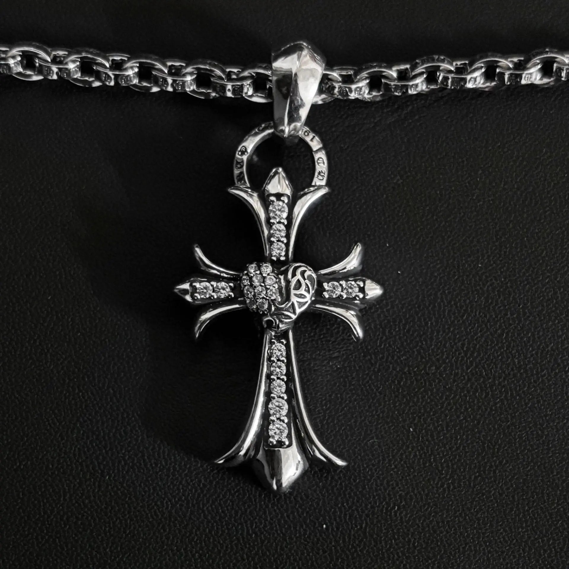 cross love letter chain necklace - Blade & Thread
