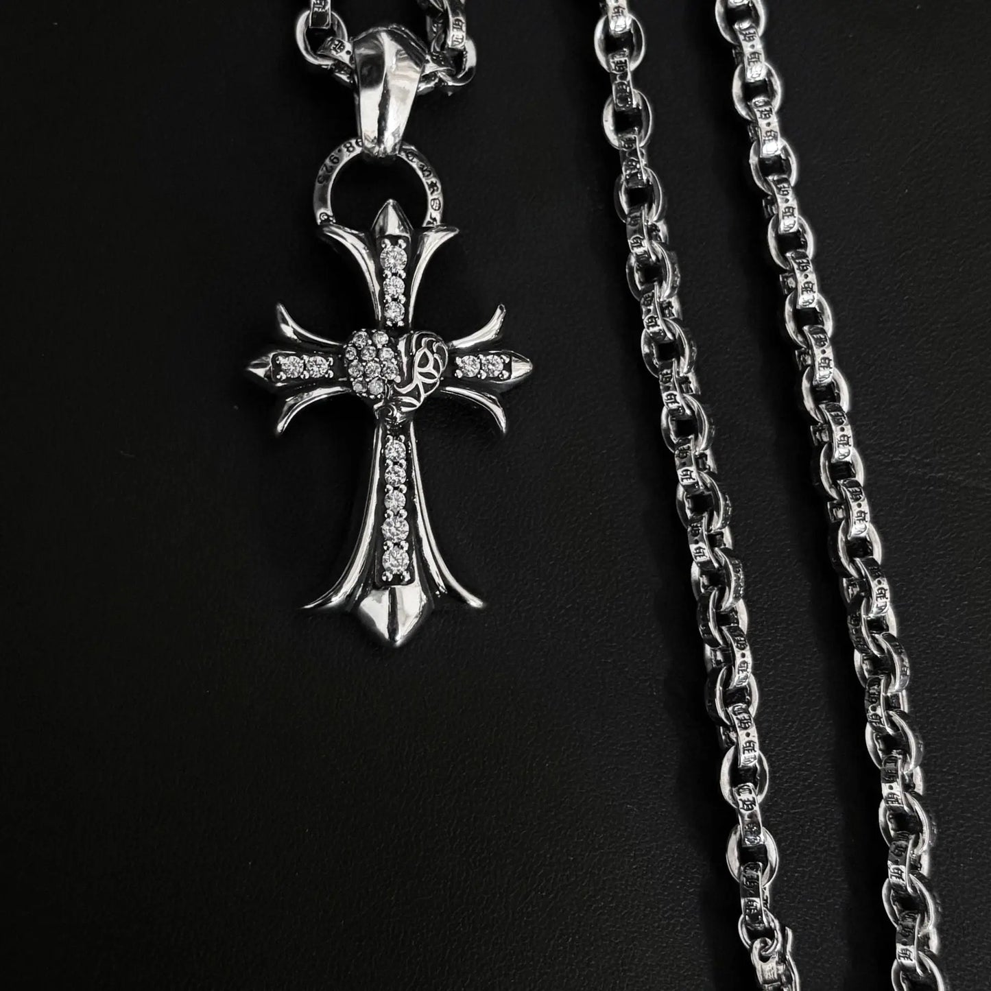 cross love letter chain necklace - Blade & Thread