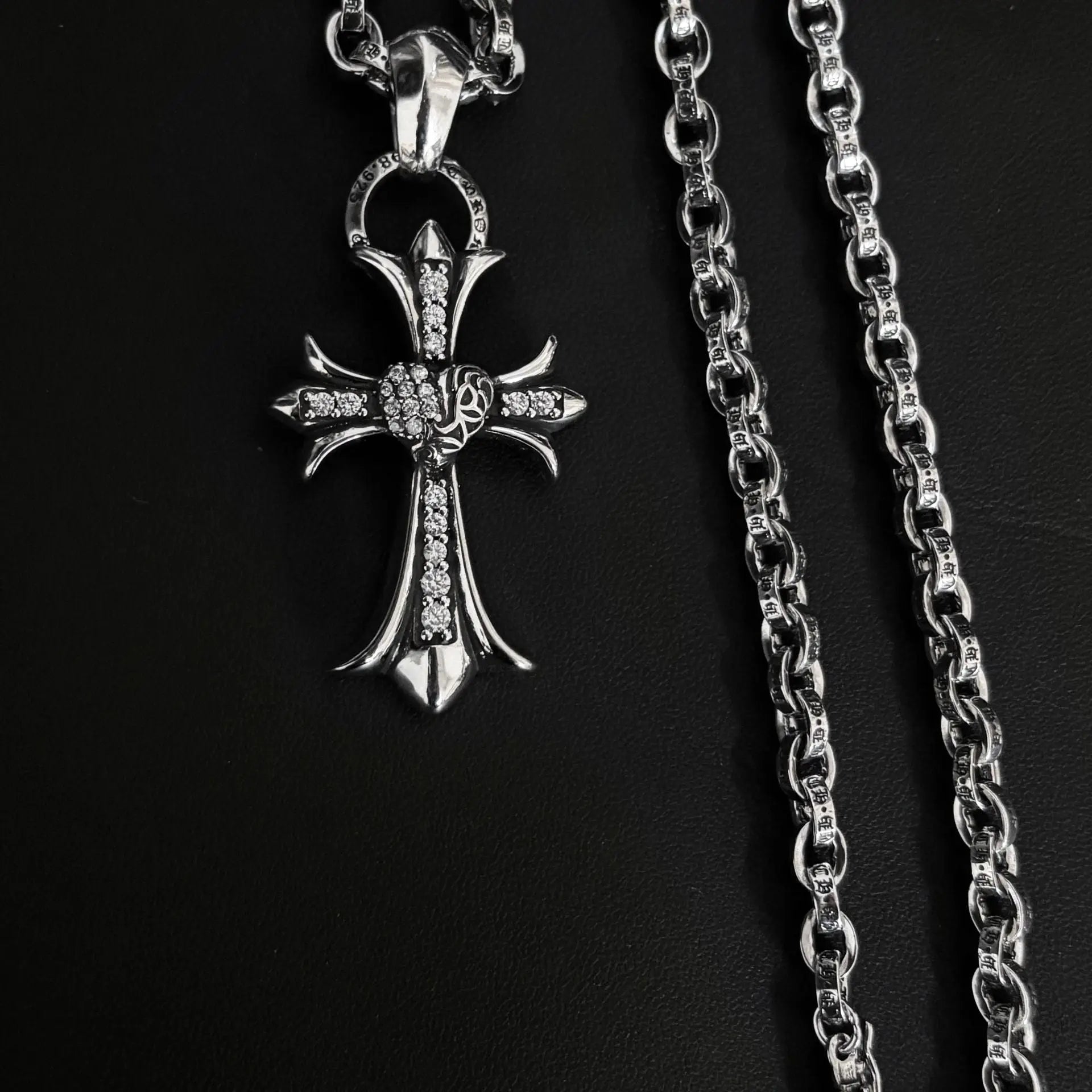 cross love letter chain necklace - Blade & Thread