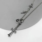 Cross multi-pendant necklace long necklace sweater chain nowadaysfashion