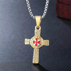 Cross Pendant Knights Templar Irish Knot Necklace nowadaysfashion