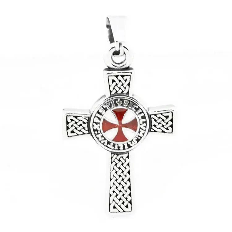 Cross Pendant Knights Templar Irish Knot Necklace nowadaysfashion