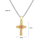 Cross Pendant Knights Templar Irish Knot Necklace nowadaysfashion