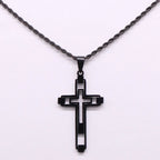 Cross Stainless Fashion Steel Choker Necklace for Men Gold and Silver Color Statement Necklace nowadaysfashion