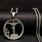 Cross Stainless Fashion Steel Choker Necklace for Men Gold and Silver Color Statement Necklace nowadaysfashion