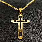 Cross Stainless Fashion Steel Choker Necklace for Men Gold and Silver Color Statement Necklace nowadaysfashion