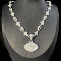 Cross Zircon Eye Pendant Hip Hop Necklace nowadaysfashion