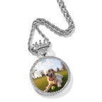 Crown Clasp Medallions Custom Photo Memory Round Pendant Engrave HipHop Jewlery nowadaysfashion