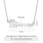 Crown Nameplate with Birthstone Custom Name Letter Necklace nowadaysfashion