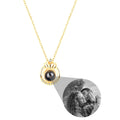 Crown Necklace Projection Pendant Custom Name Photo Memorial Gift nowadaysfashion