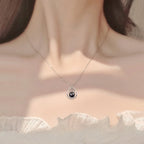 Crown Necklace Projection Pendant Custom Name Photo Memorial Gift nowadaysfashion