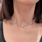 Crystal Diamond Water Drop Necklace Super Sparkling Tassel Pendant Bracelet nowadaysfashion