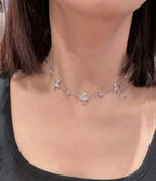 Crystal Diamond Water Drop Necklace Super Sparkling Tassel Pendant Bracelet nowadaysfashion