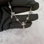 Crystal Diamond Water Drop Necklace Super Sparkling Tassel Pendant Bracelet nowadaysfashion