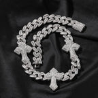 cuban link chain cross tennis necklace nowadaysfashion