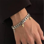 Cuban Titanium Steel Small Cross Bracelet nowadaysfashion