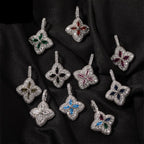 Cubic Zirconia Colorful Four-Leaf Clover Pendant nowadaysfashion