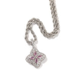 Cubic Zirconia Colorful Four-Leaf Clover Pendant nowadaysfashion