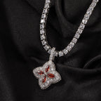 Cubic Zirconia Colorful Four-Leaf Clover Pendant nowadaysfashion