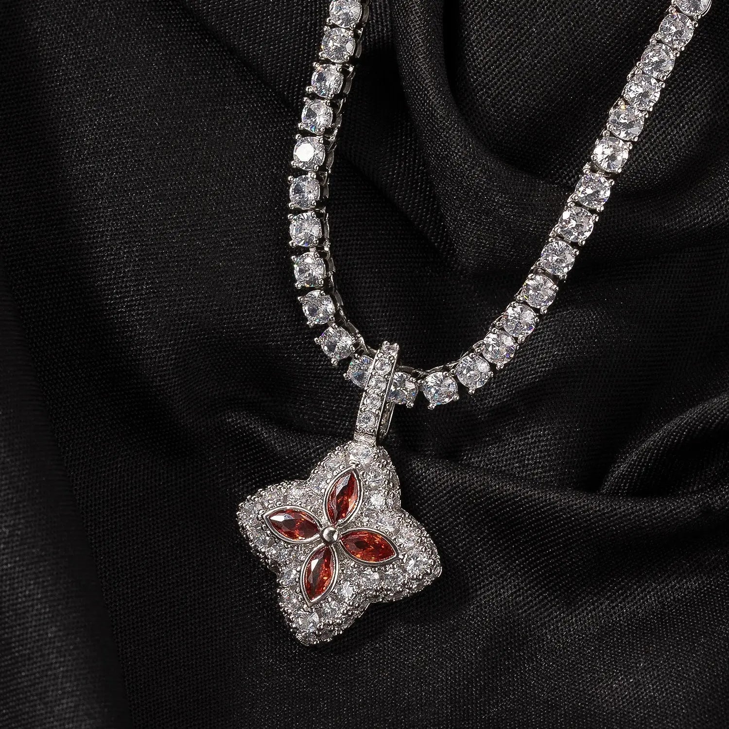 Cubic Zirconia Colorful Four-Leaf Clover Pendant nowadaysfashion