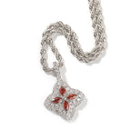 Cubic Zirconia Colorful Four-Leaf Clover Pendant nowadaysfashion