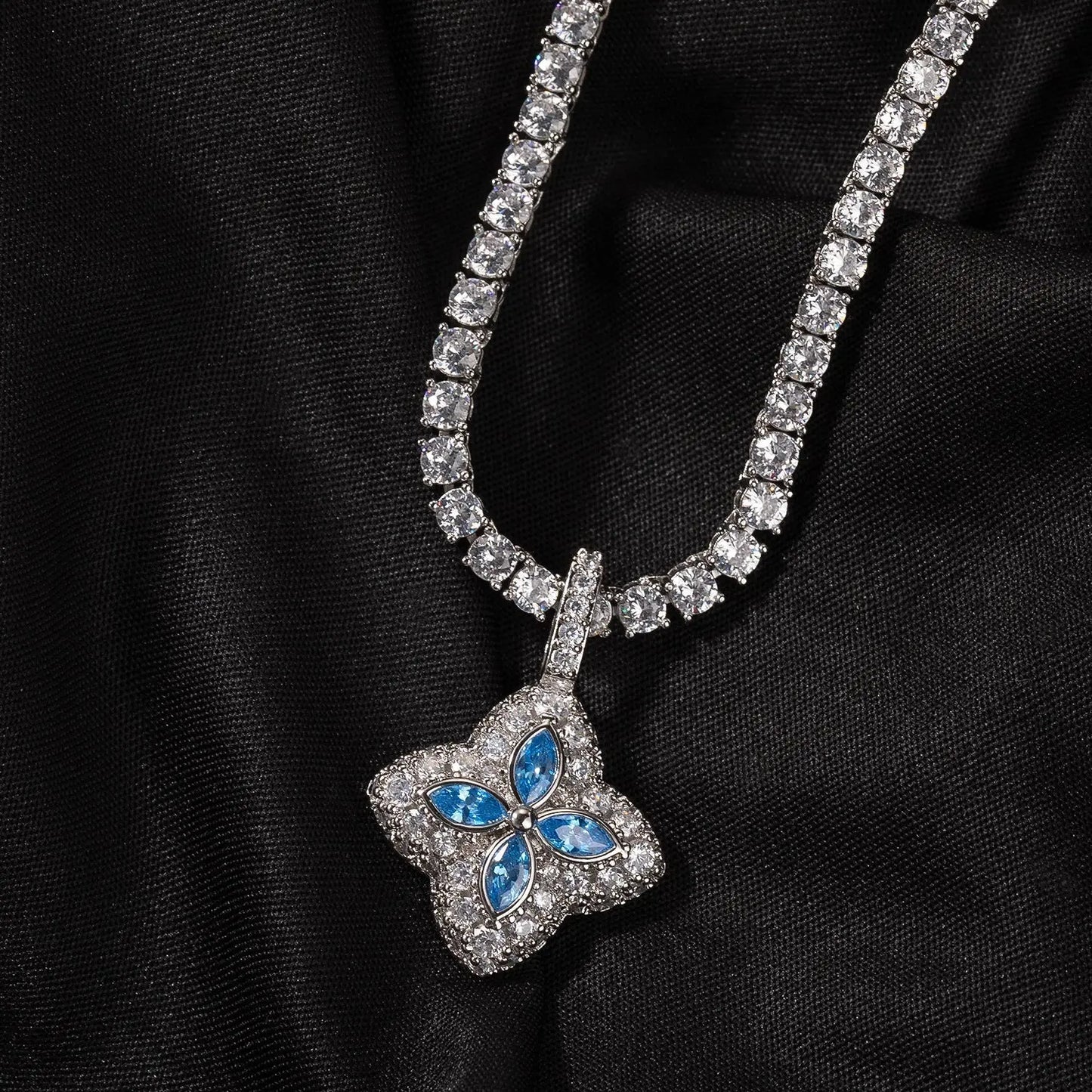 Cubic Zirconia Colorful Four-Leaf Clover Pendant - Blade & Thread