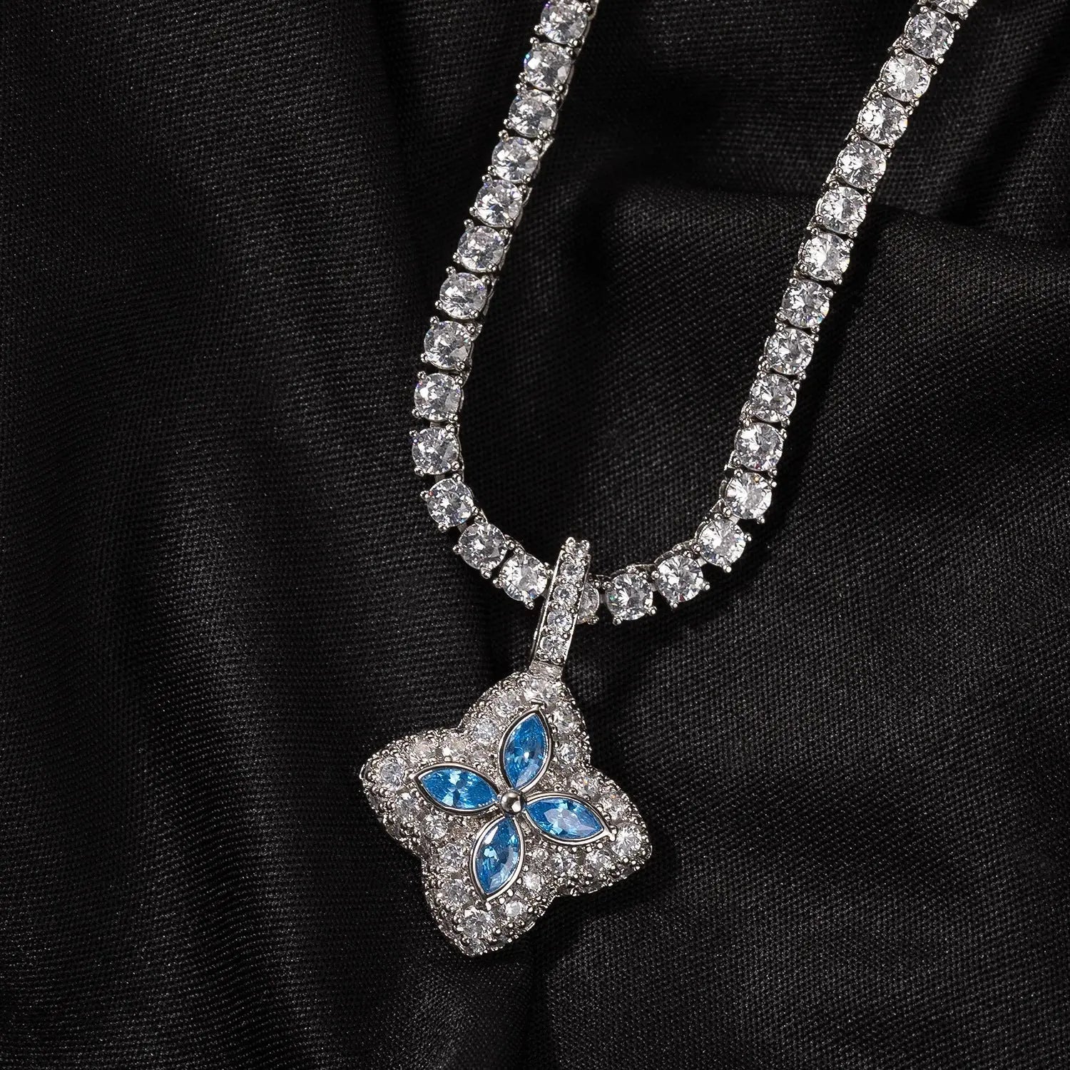 Cubic Zirconia Colorful Four-Leaf Clover Pendant - Blade & Thread