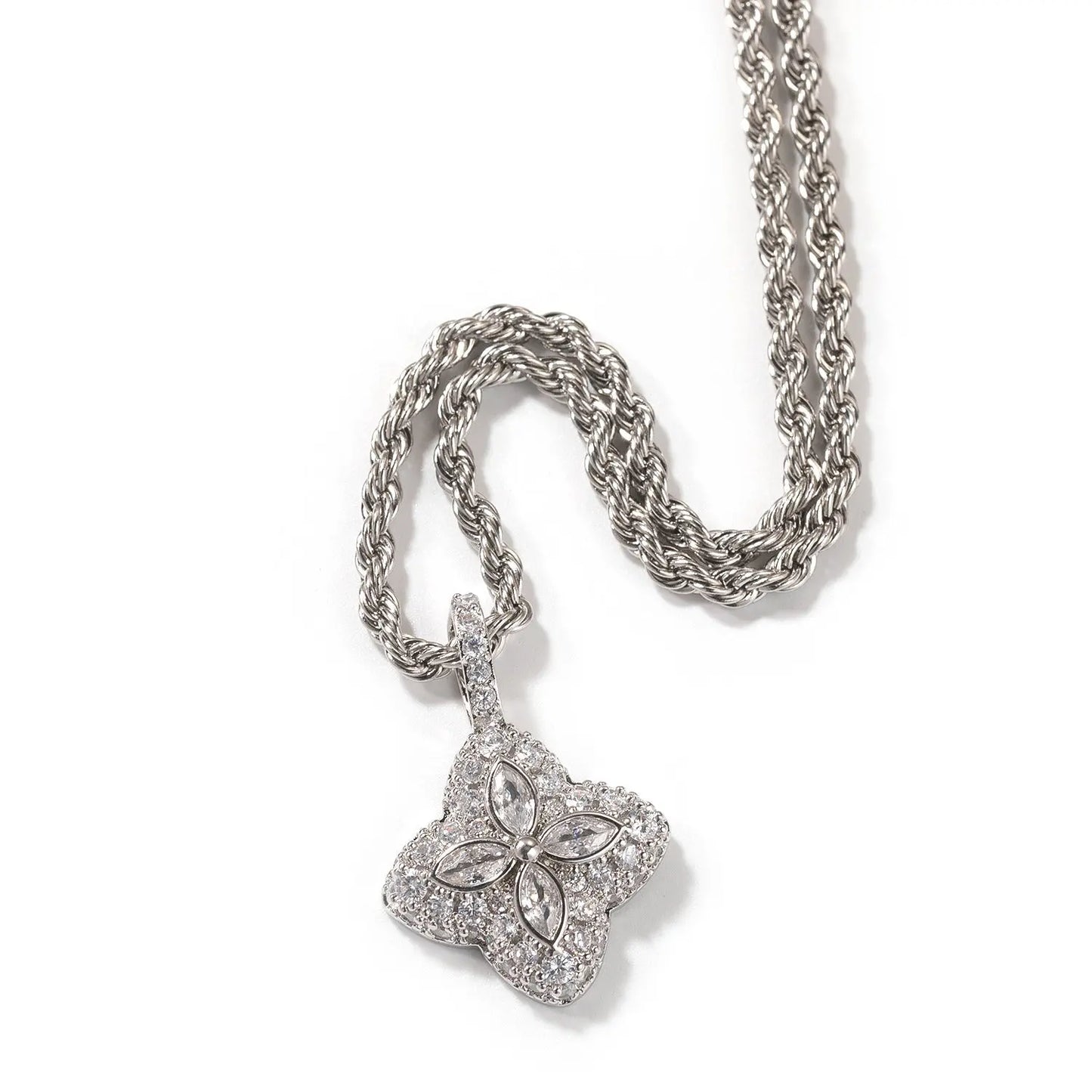 Cubic Zirconia Colorful Four-Leaf Clover Pendant - Blade & Thread