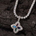 Cubic Zirconia Colorful Four-Leaf Clover Pendant nowadaysfashion