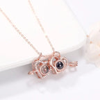 Cupid's Arrow Lover couples necklaces Photo Projection Magnetic Necklace nowadaysfashion