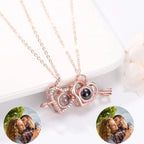 Cupid's Arrow Lover couples necklaces Photo Projection Magnetic Necklace nowadaysfashion