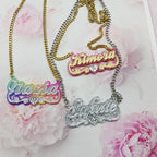 Custom Acrylic Colorful Name Necklace Gift For Her nowadaysfashion