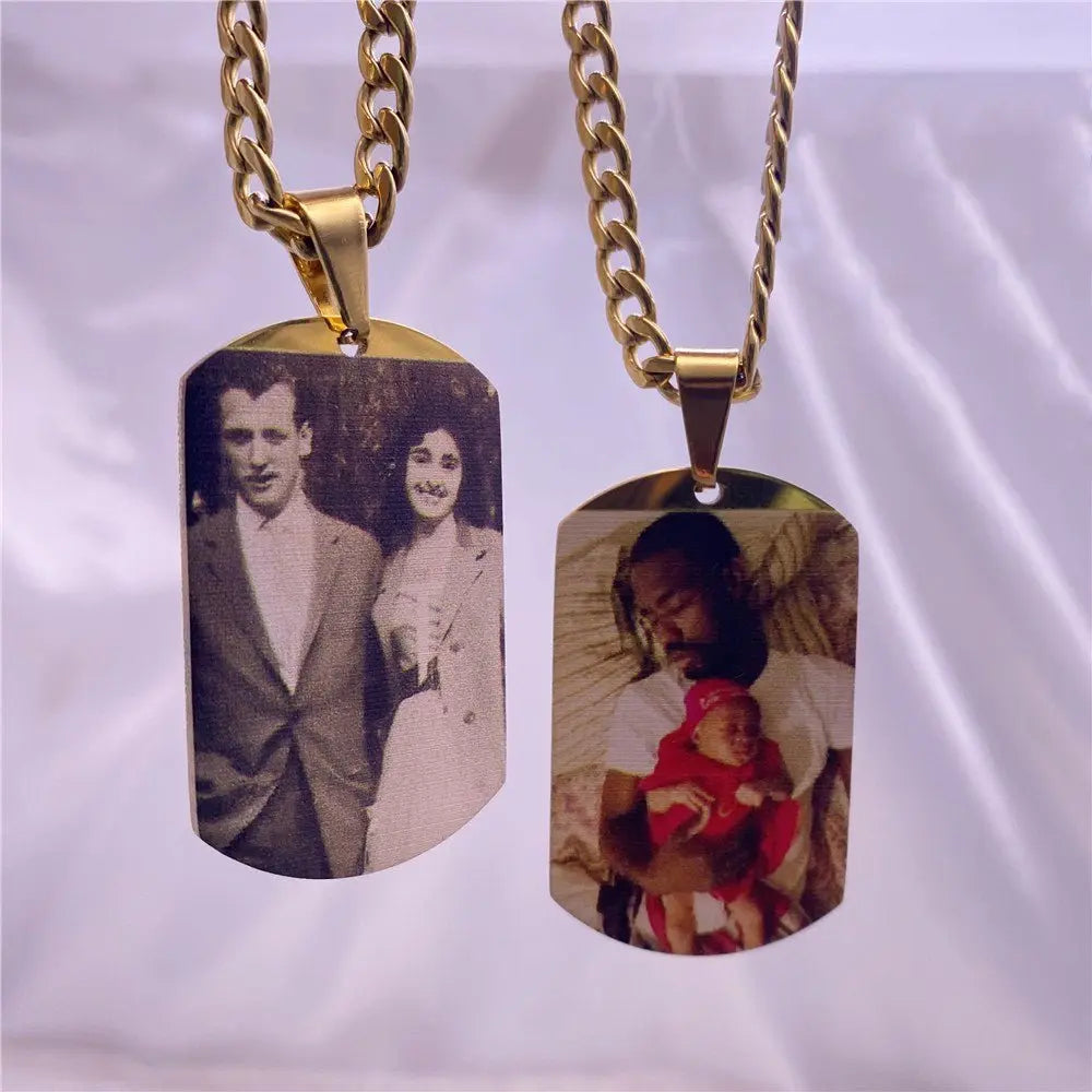 Custom Color Picture Dog Tag Necklace for Memorial Jewelry Gift nowadaysfashion