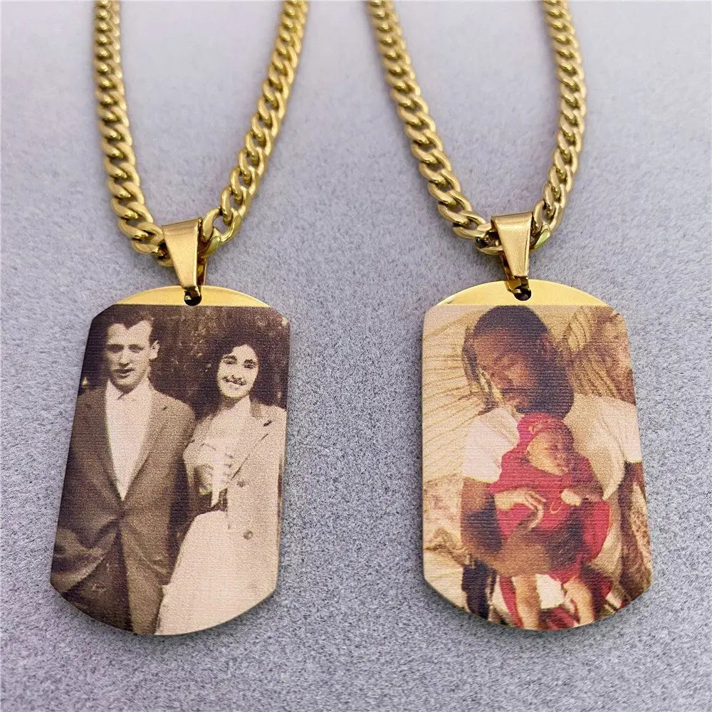 Custom Color Picture Dog Tag Necklace for Memorial Jewelry Gift nowadaysfashion