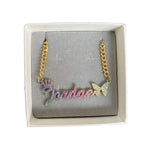 Custom Color Sticker Name Necklace Pendant nowadaysfashion