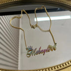 Custom Color Sticker Name Necklace Pendant nowadaysfashion