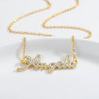 Custom Crystal Name Necklace For Women Iced Out Letter Diamond Nameplate nowadaysfashion