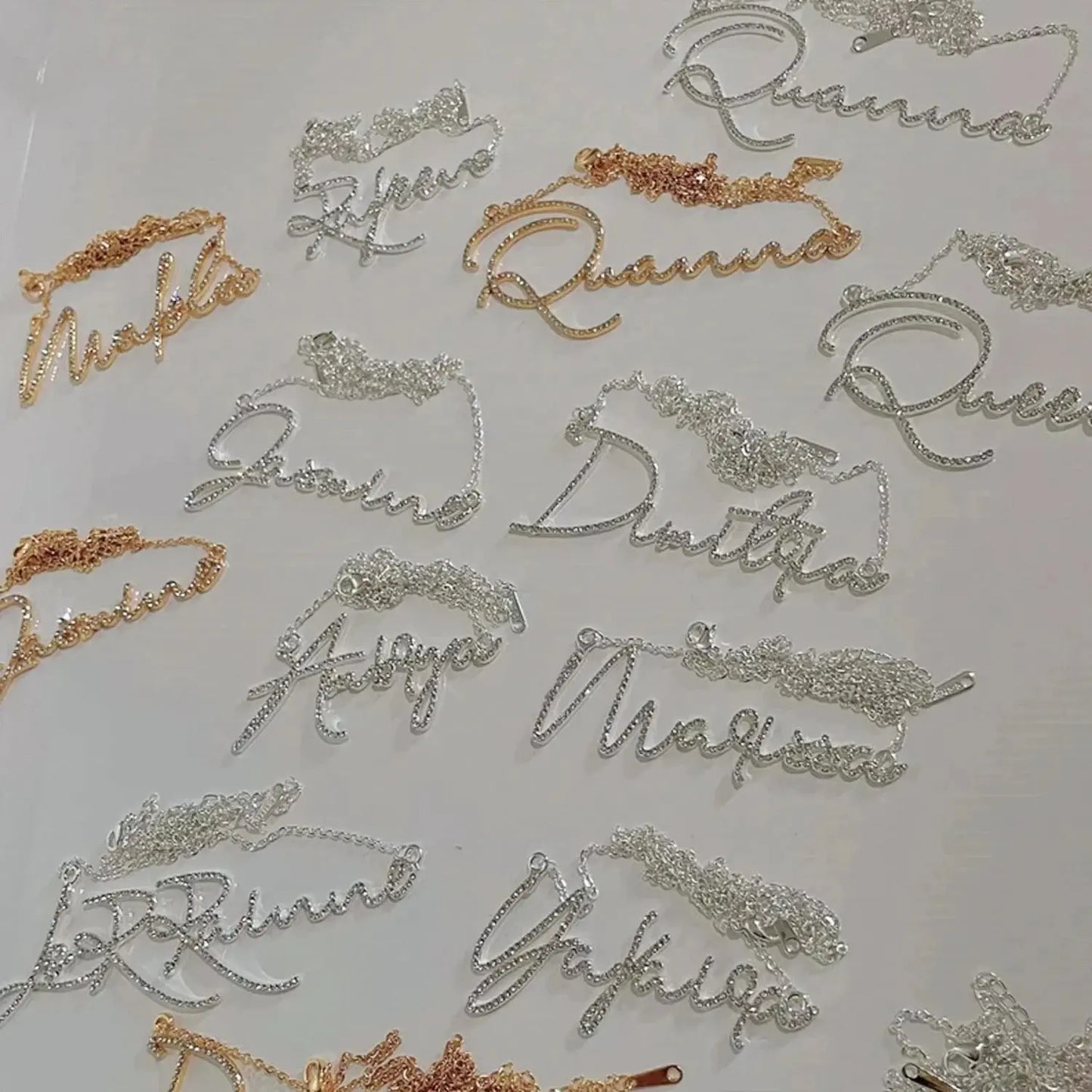 custom diamond name necklace personalized necklace - Blade & Thread