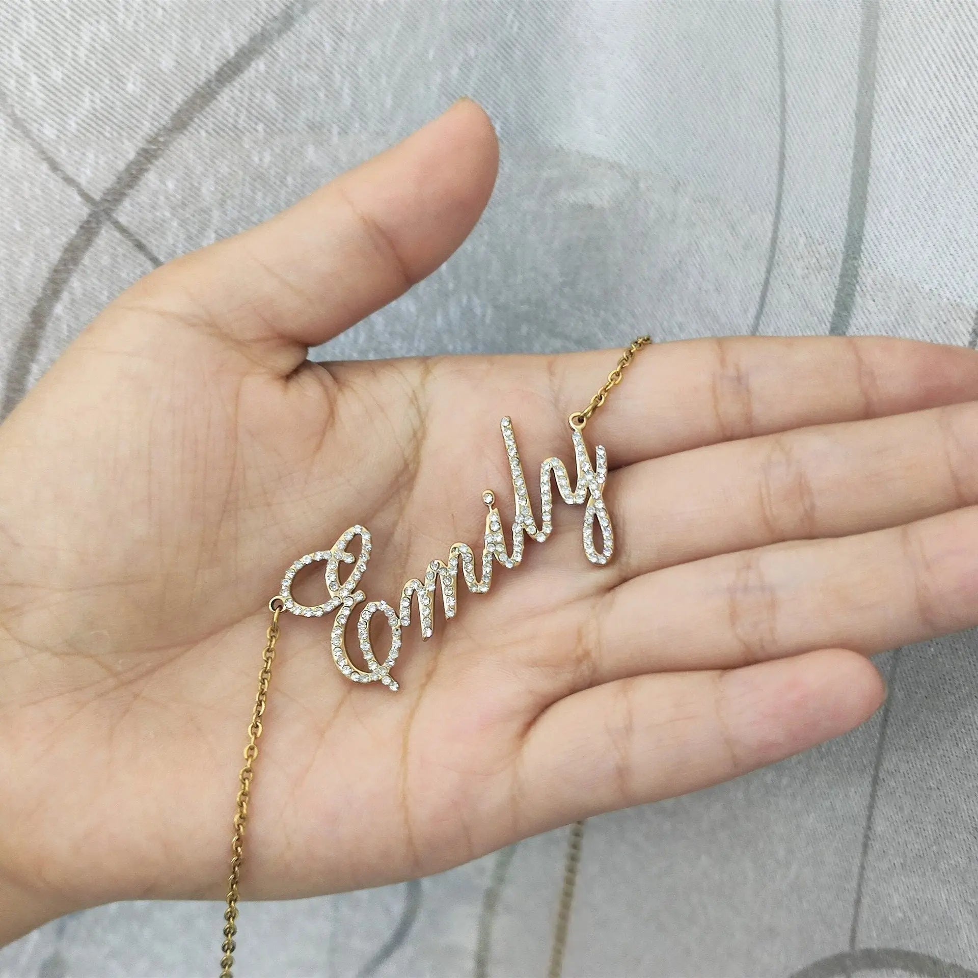 custom diamond name necklace personalized necklace nowadaysfashion
