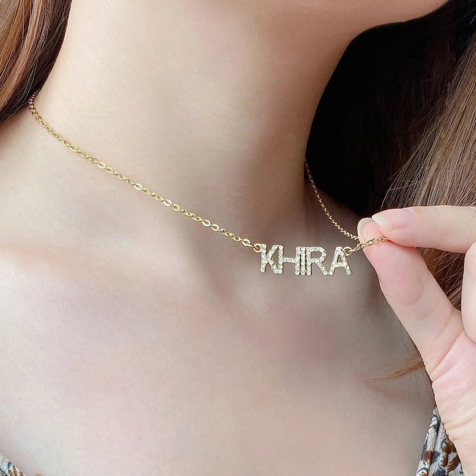custom diamond name necklace personalized necklace nowadaysfashion