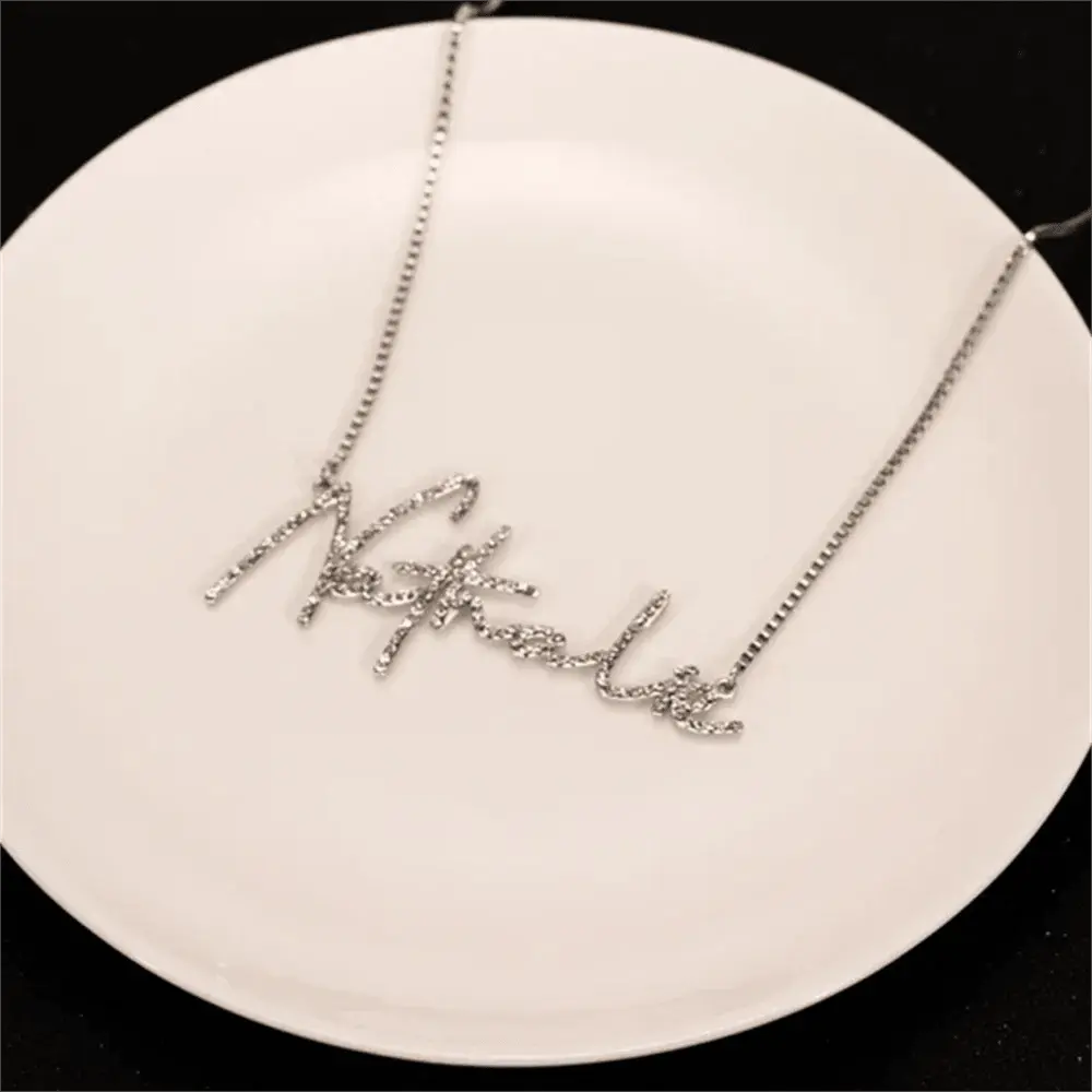 custom diamond name necklace personalized necklace - Blade & Thread