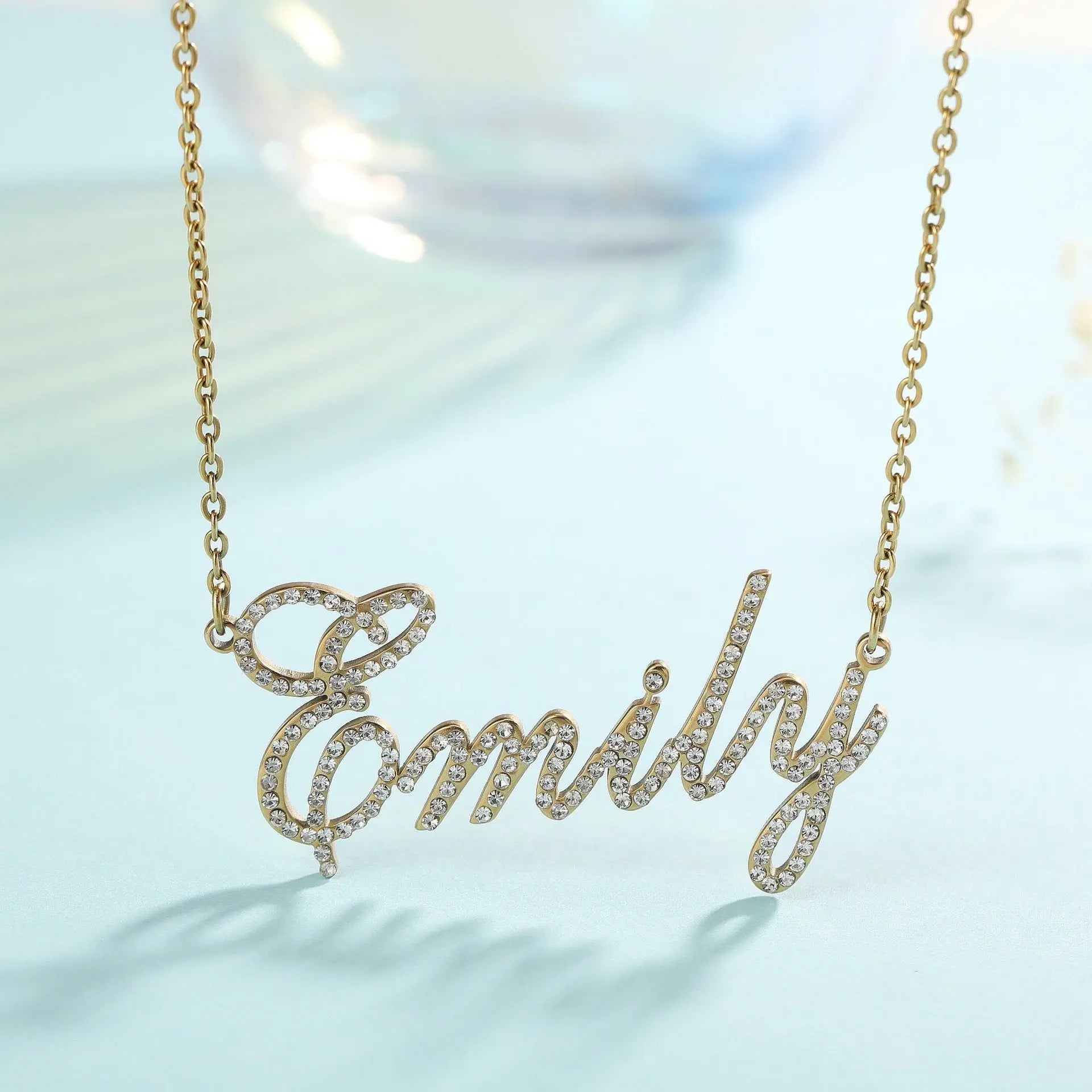 custom diamond name necklace personalized necklace - Blade & Thread