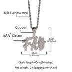 custom diamond name pendant double hip hop necklace nowadaysfashion