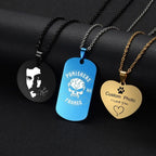 Custom Engraved Picture Photos Name Love Necklace for Women Heart Pendant nowadaysfashion