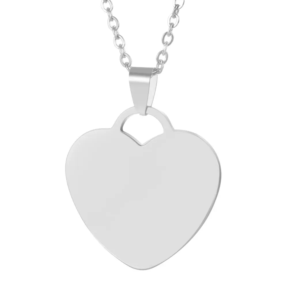 Custom Engraved Picture Photos Name Love Necklace for Women Heart Pendant - Blade & Thread