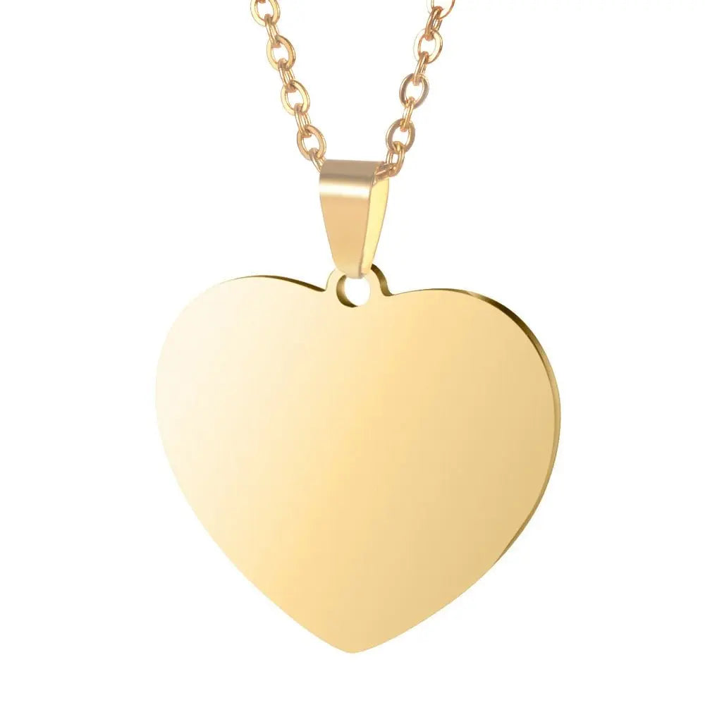 Custom Engraved Picture Photos Name Love Necklace for Women Heart Pendant - Blade & Thread