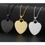 Custom Engraved Picture Photos Name Love Necklace for Women Heart Pendant nowadaysfashion